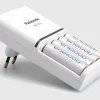 MIX Opladere|Batterioplader inkl. 4 batterier (1900mAh)
