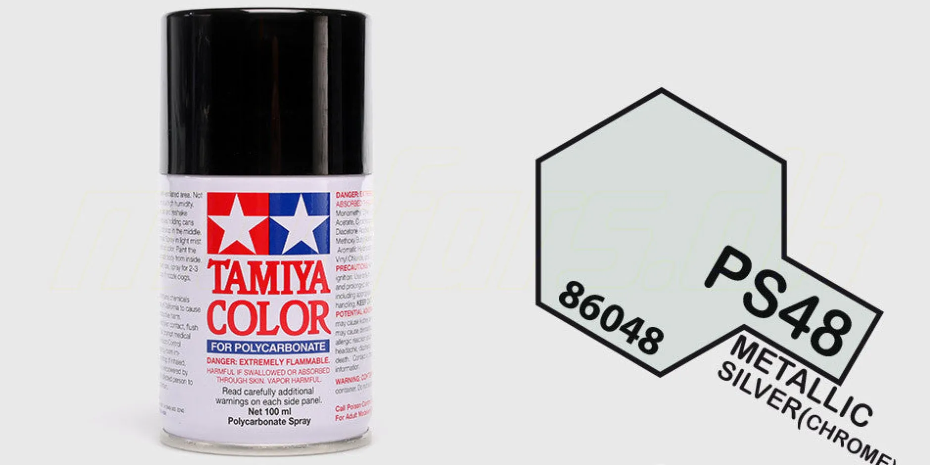 Tamiya Maling|Color PS-48 Semi-Gloss Silver Alumite